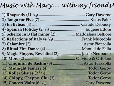 Mary Tokarski CD Tracks