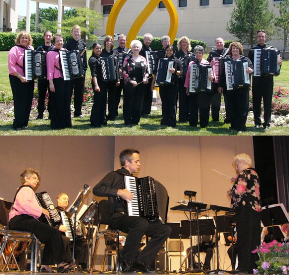 UMKC Community Accordion Orchestra, soloist Kevin Friedrich