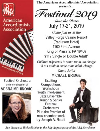 2019 AAA Festival, July 17-21, King of Prussia
