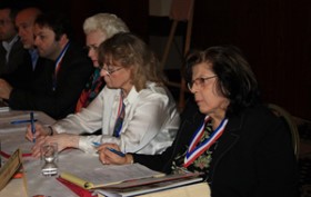 US delegates at the 120th CIA Congress, Joan Sommers, Mary Tokarski, Faithe Deffner