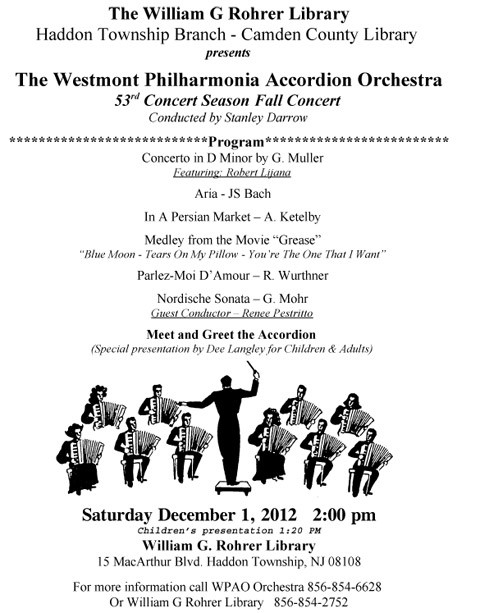 Westmont Accordion Orchestra Flyer