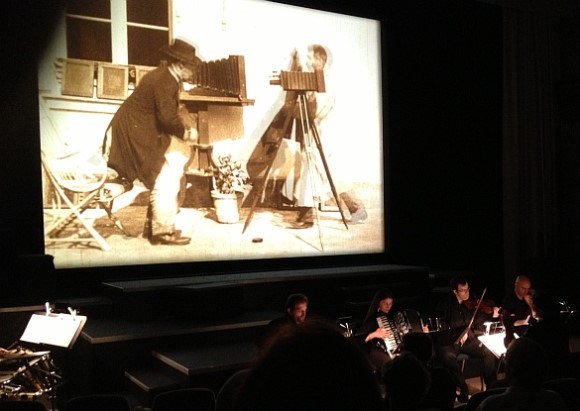 Musicians play for silent movie