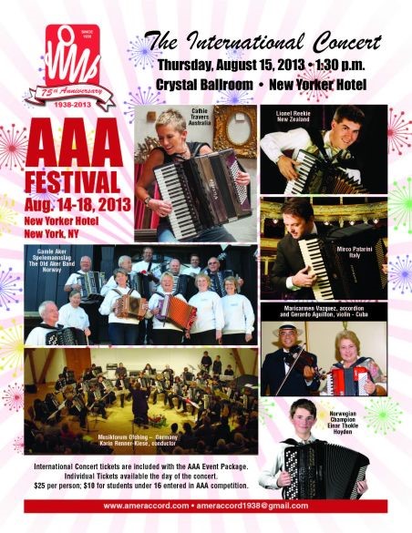 2013 AAA International Concert Poster
