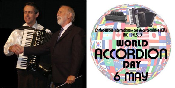 Kevin Friedrich & Gary Daverne, World Accordon Day logo