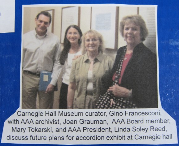 Carnegie Hall Rose Museum curator with Joan, Mary & Linda