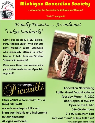 Lukas Stachurski Performs for the Michigan Accordion Society